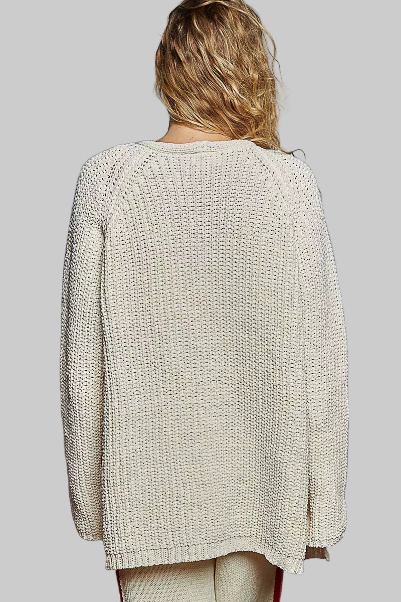 Vivian Bohemian Knit Cardigan with Front Pocket