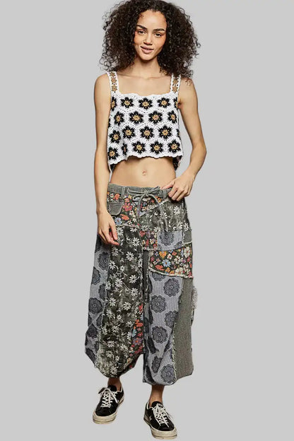 Zoe Boho Crochet Floral Cropped Cami