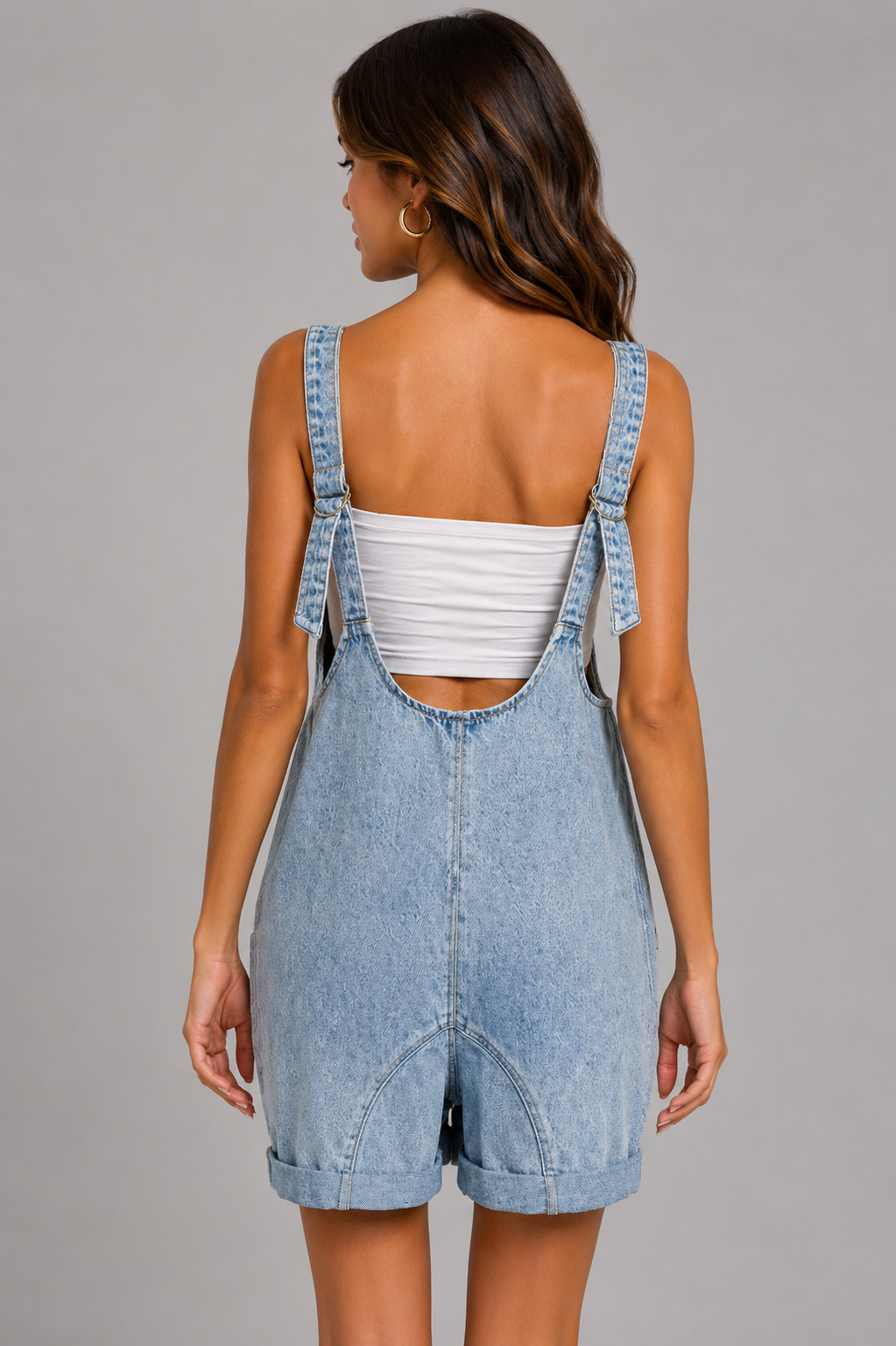 Zoey Denim Short Overalls