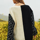 Bohemian Leopard Oversized Half and Half Pullover Sweater