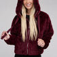Bohemian Soft Plush Fluffy Zip-Up Teddy Hoodie