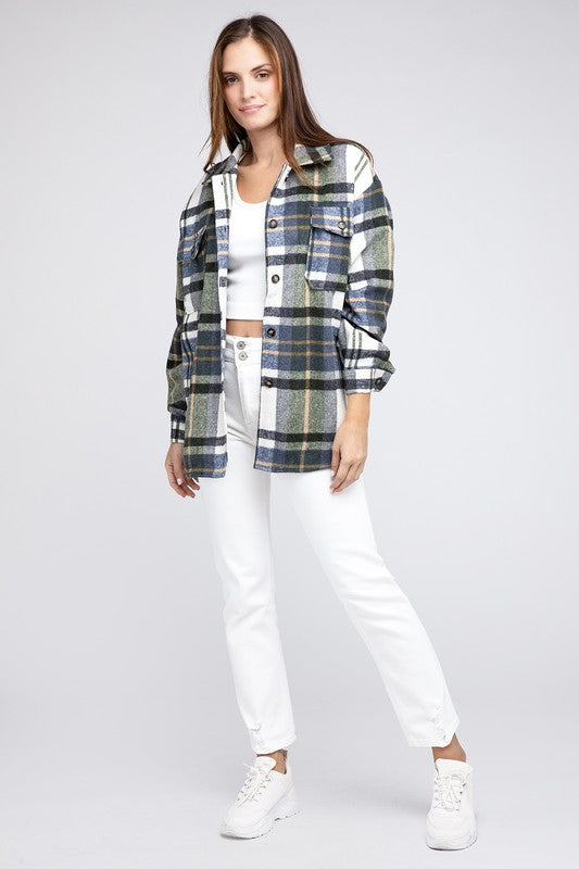Bohemian Plaid Cozy Oversized Flannel Shirt