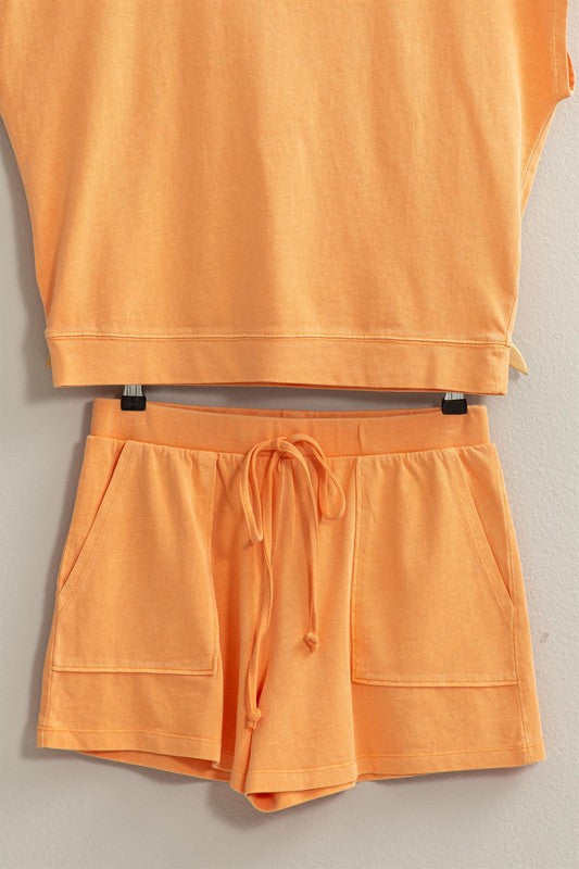Bohemian Sporty Matching Top and Shorts Lounge Set