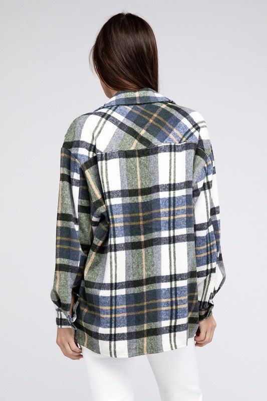 Bohemian Plaid Cozy Oversized Flannel Shirt