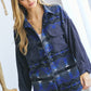 Bohemian Plaid Aztec Printed Button Down Long Sleeve Shirt Jacket