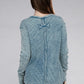 Bohemian Washed Baby Waffle Long Sleeve Top