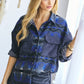 Bohemian Plaid Aztec Printed Button Down Long Sleeve Shirt Jacket