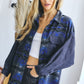 Bohemian Plaid Aztec Printed Button Down Long Sleeve Shirt Jacket