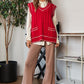 Bohemian Solid V-Neck Sleeveless Pocket Detail Sweater