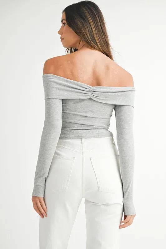 Bohemian Off-Shoulder Long Sleeve T-Shirt