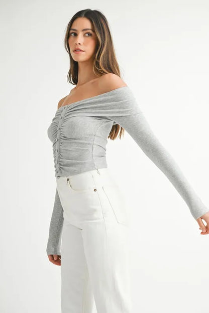 Bohemian Off-Shoulder Long Sleeve T-Shirt