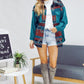 Bohemian Plaid Aztec Printed Button Down Long Sleeve Shirt Jacket