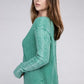 Bohemian Washed Baby Waffle Long Sleeve Top
