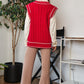Bohemian Solid V-Neck Sleeveless Pocket Detail Sweater