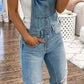 Women's Ripped Skinny Denim Overalls