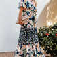 Summer Floral Printed Off the Shoulder Maxi Dress
