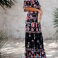 Summer Floral Printed Off the Shoulder Maxi Dress
