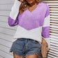 Bohemian Ribbed Mock Neck Lantern Sleeve Sweater Dress
