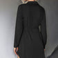 Boho Belted Johnny Collar High-Low Shirt Dress
