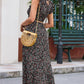 Boho Floral Printed Tie Back Cropped Top and Maxi Skirt Set