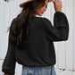 Black Boho Swiss Dot Balloon Sleeve Top