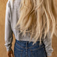 Bohemian Exposed Seam Round Neck Long Sleeve Cropped Top