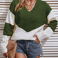 Bohemian Ribbed Mock Neck Lantern Sleeve Sweater Dress