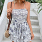 Boho Bandana Printed Tie Front Halter Neck Romper