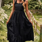 Harriet Boho Smocked Square Neck Tiered Dress