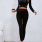 Bohemian Flirty Crisscross Knit Top and Leggings Set