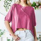 Distressed Asymmetric Hem Cropped Tee Shirt