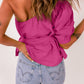 Women's Tied Puff Sleeve One-Shoulder Trendy Top