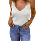 Sleeveless Plunge Knit Tank Top