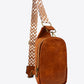 Bohemian Adjustable Strap PU Leather Sling Bag