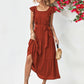 Evelyn Bohemian Tie Belt Ruffle Tier Midi Dress