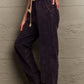 Bohemian POL Leap Of Faith Corduroy Straight Fit Pants in Midnight Navy