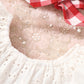 Little Baby Girl Bohemian Eyelet Lace Round Neck Top and Plaid Skort Set
