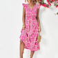 Bohemian Floral Petal Sleeve Babydoll Top