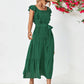 Evelyn Bohemian Tie Belt Ruffle Tier Midi Dress