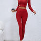 Bohemian Flirty Crisscross Knit Top and Leggings Set