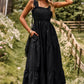 Harriet Boho Smocked Square Neck Tiered Dress