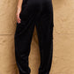Boho Hyfve Chic For Days High Waist Drawstring Cargo Pants in Black