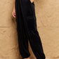 Boho Hyfve Chic For Days High Waist Drawstring Cargo Pants in Black