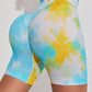 Bright Tie-Dye Wide Waistband Sports Shorts