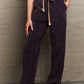 Bohemian POL Leap Of Faith Corduroy Straight Fit Pants in Midnight Navy