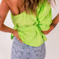 Women's Tied Puff Sleeve One-Shoulder Trendy Top