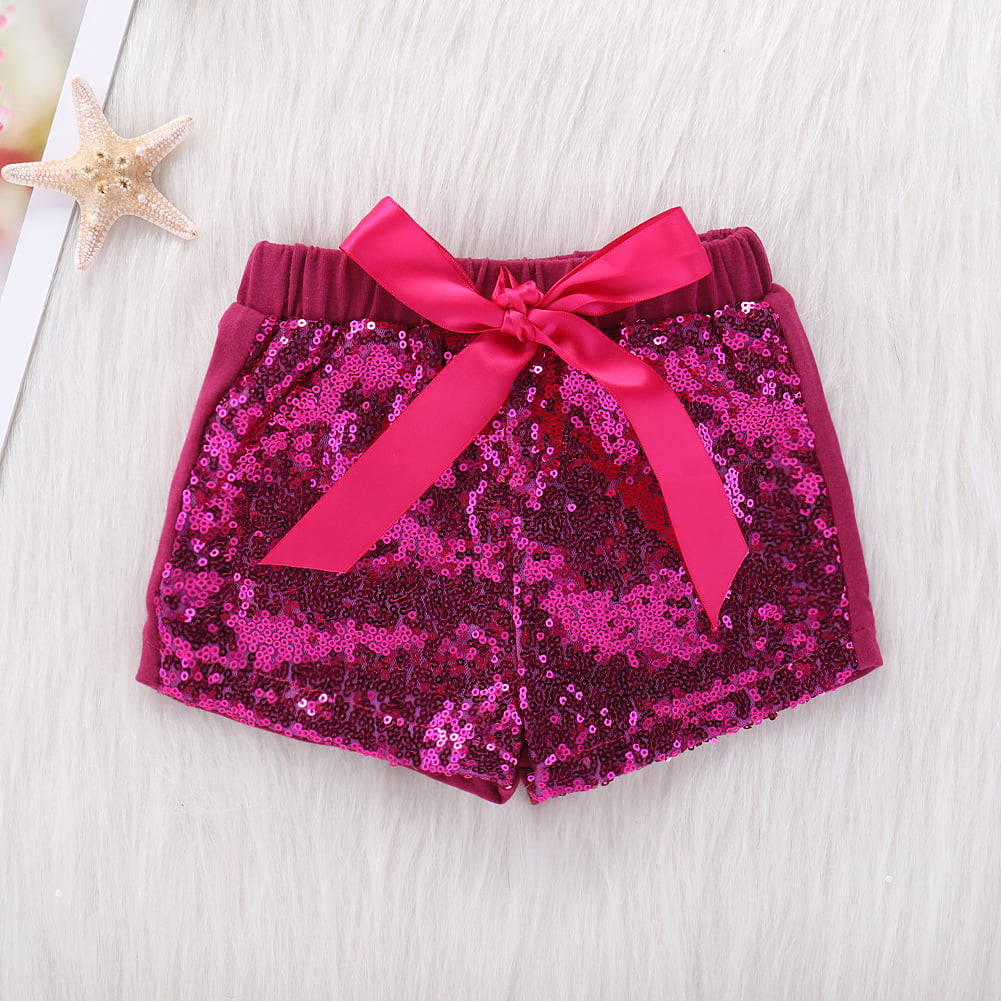 Little Girls - Big Girls Bohemian Sequin Elastic Waist Shorts