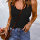 Sleeveless Waffle Knit Scoop Neck Tank Top
