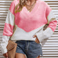 Bohemian Ribbed Mock Neck Lantern Sleeve Sweater Dress