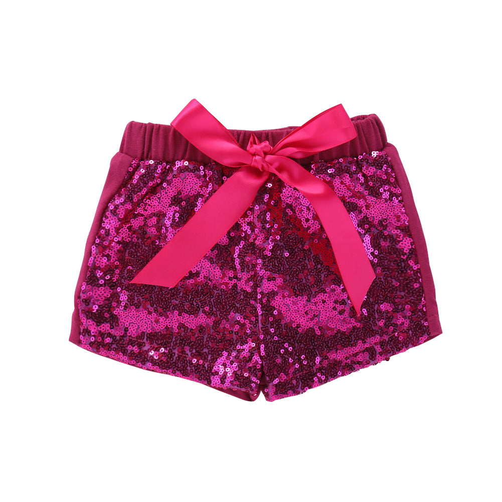 Little Girls - Big Girls Bohemian Sequin Elastic Waist Shorts